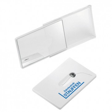 Zahnseide Scheckkarte mit integriertem Spiegel