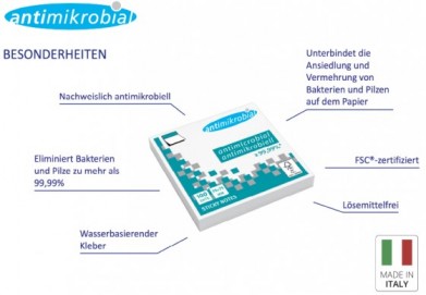 Besonderheiten der antibakteriellen Haftnotizen