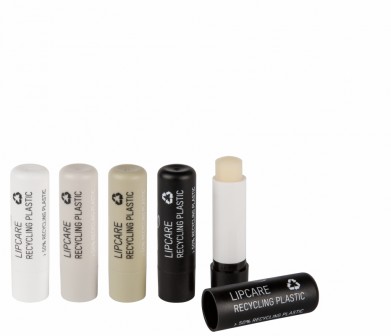Lippenbalsam in Recycling Kunststoff-Hülle
