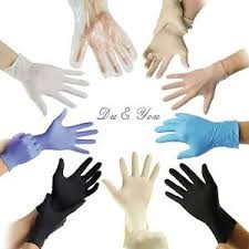 Untersuchungshandschuhe Nitril angezogen