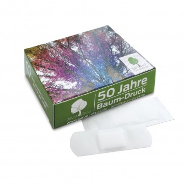 Nachhaltige Pflasterbox mit zwanzig Eco-Pflasterstrips